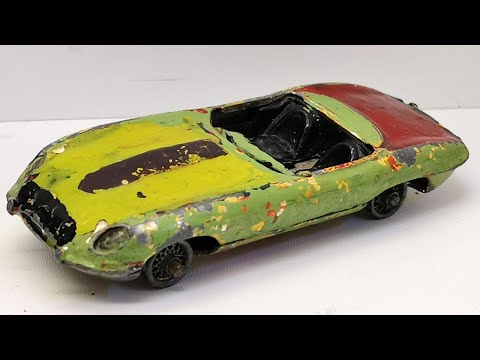 Видео: Реставрация корги Jaguar E type Cabrio № 312. Литая модель.