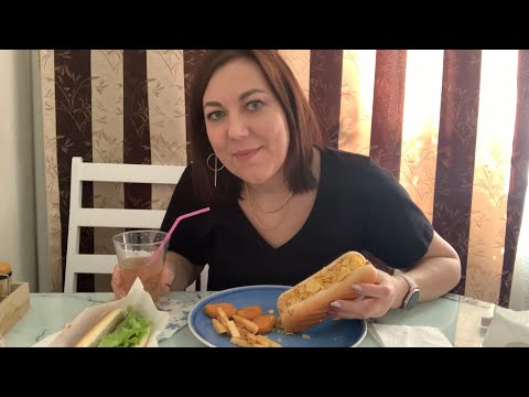 Видео: ASMR MUKBANG EATING/HOT DOGGER/НАЧО ДОГ КАРТОФЕЛЬ ФРИ НАГГЕТСЫ ГазВода/ШЁПОТ/EATING SOUNDS