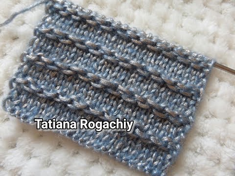 Видео: Узор Цепочки. Вязание спицами