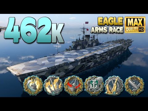 Видео: Авианосец Eagle: 462k на карте Loop - World of Warships