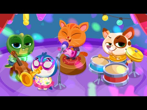 Видео: Суровый КОТИК БУБУ и ПЕСИК ДУДУ школа №4. Урок музыки. Мультик ИГРА про котят на Хвостик ТВ