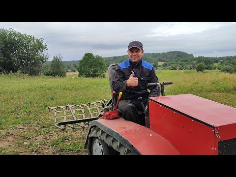 Видео: Лёгкая Конная борона на гусеничный минитрактор.