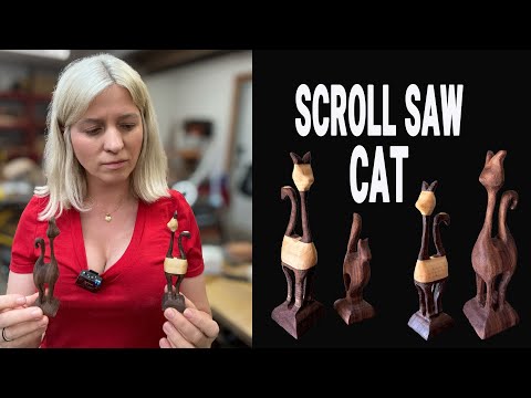 Видео: Выпиливание кота из лобзика. Как вырезать кота, используя технику комбинированного реза. Простой ...