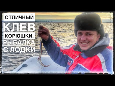 Видео: Ловля Корюшки с лодки.Дамба.Финский Залив