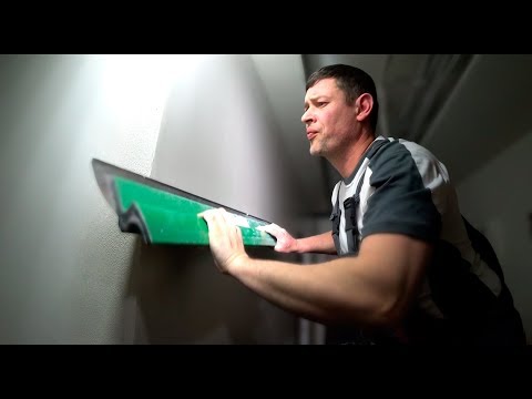 Видео: Шпаклёвка стен урок онлайн, повтор для ютуба | Finishing a Drywall