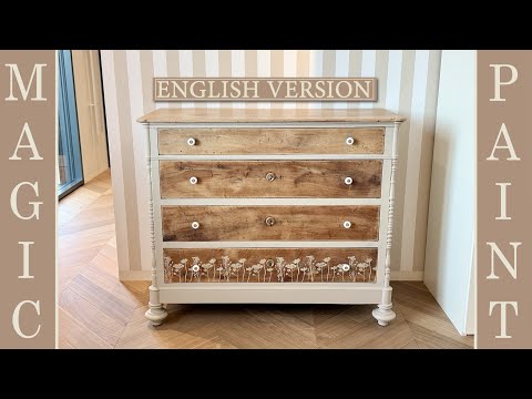 Видео: Я реставрирую старую мебель и наношу штамп @ReDesignwithPrima ChalkPaint #дий ® DIY Elisa&MagicPaint