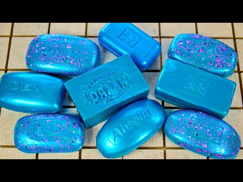 Видео: ASMR Soap/ cutting dry painted soap/ резка сухого крашенного мыла / 4K