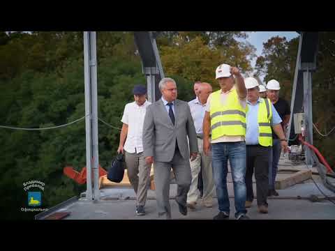 Видео: В Гомеле проверили, как идёт ремонт пешеходного моста