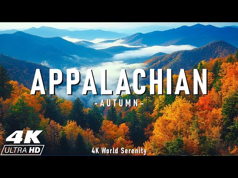 Видео: Аппалачи 4K Ultra HD • Чарующая осень, живописный фильм для релаксации с успокаивающей музыкой.
