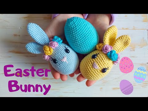 Видео: Как связать пасхального кролика крючком / Амигуруми Зайчик на Пасху