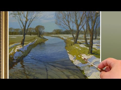 Видео: Живопись маслом.  Тени на воде.  Художник Алексей Епишин