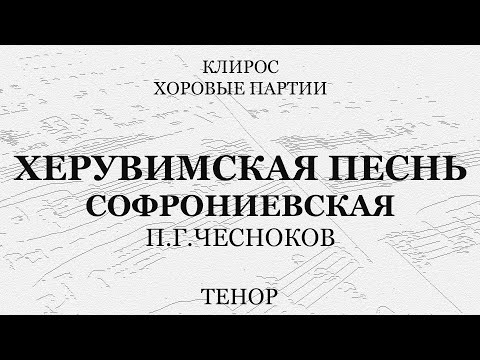 Видео: П.Г.Чесноков. Херувимская песнь Софрониевская. Тенор