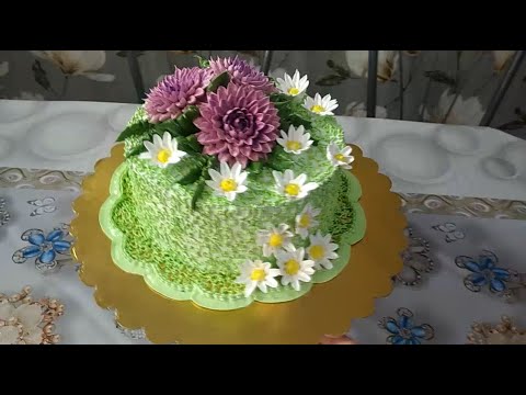 Видео: Торт на день рождения.