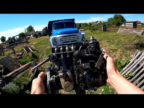 Видео: ЗИЛ коптит как паровоз!!! Д-245 турбодизель установка аппаратуры MOTORPAL готовим самосвал к сезону!