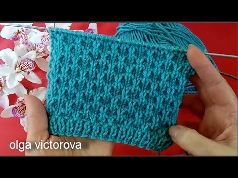 Видео: РЕЛЬЕФНЫЙ УЗОР СПИЦАМИ 995 Вязание Узоры спицами Knitting