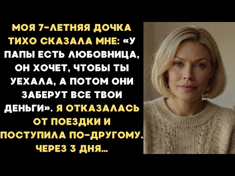 Видео: Моя дочка тихо сказала мне: Мамуля, у папы есть любовница, они хотят забрать все твои деньги...