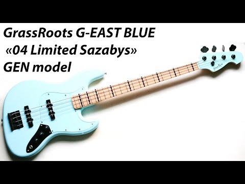 Видео: Бас гитара Grass Roots G-EAST Blue "04 Limited Sazabys" Gen model
