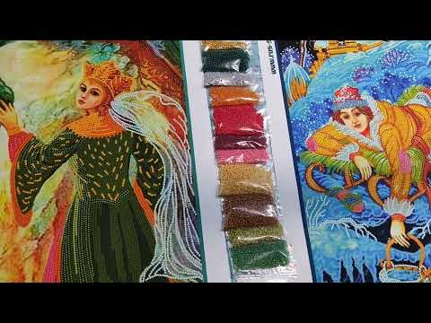 Видео: Вышивка бисером. "В гостях у сказки" Три готовых набора.
