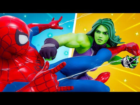 Видео: ЧЕЛОВЕК ПАУК ПРОТИВ ХАЛКА в арене Фортнайт!