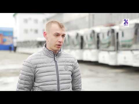 Видео: Новые автобусы в Сургуте вышли на линию