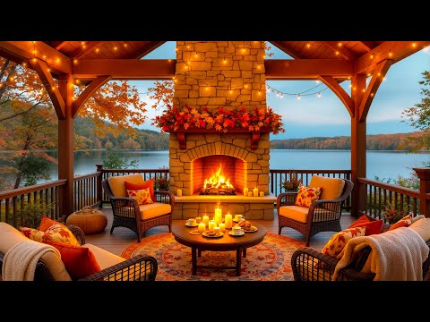 Видео: Уютный камин «Ноябрьская осень» 🍂 Расслабляющая атмосфера пианино и камина для сосредоточения, чтен