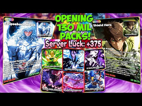 Видео: 133 МИЛЛИОНА упаковок дали мне эти БЕЗУМНЫЕ триллионы карт в Anime Card Clash! (+375 к удаче!)