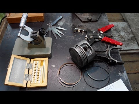 Видео: Правильная устновка поршневых колец на поршень (replacement piston rings)