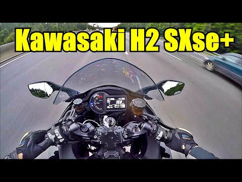 Видео: Kawasaki H2 SXSE+ Performance Tourer Тест райд с комментариями