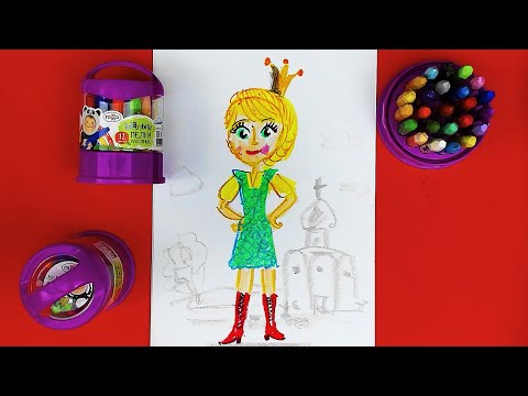 Видео: Царевна ВАСИЛИСА - как нарисовать Царевну из Мультика Царевны