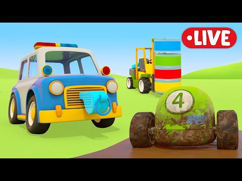 Видео: Машины помощники 🔴 Машинки застряли в грязи. Мультики про машинки