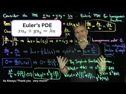 Видео: Уравнение Эйлера в частных производных с использованием метода характеристик