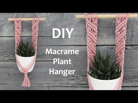 Видео: DIY Macrame Plant Hanger Tutorial | DIY Macrame Wall Hanging Tutorial | Макраме Кашпо для Цветов