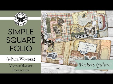 Видео: Волшебный перекидной фолио с множеством карманов! 1-страничный журнал Wonder Craft Along Junk с р...