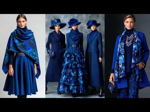 Видео: Luisa Spagnoli, вдохновлённая классической элегантностью в ретро-синем цвете и силуэте | Осень/Зи...