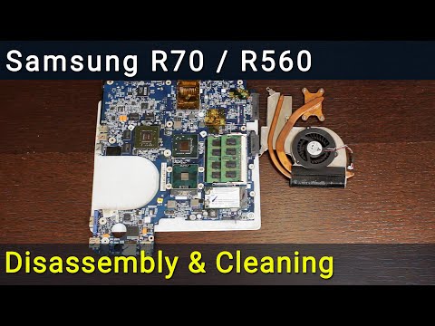 Видео: Samsung R70, R560  Разборка, чистка вентилятора от пыли и замена термопасты