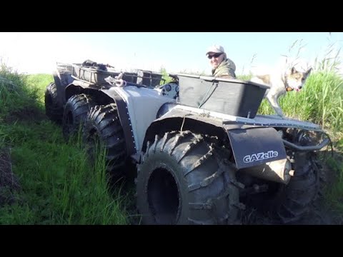 Видео: Прогулка на большом квадроцикле Самурай, по дикой Сибири.