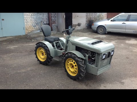 Видео: Минитрактор "Сережа", первый выезд
