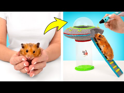 Видео: Летающая тарелка для хомячка с помощью 3D-ручки