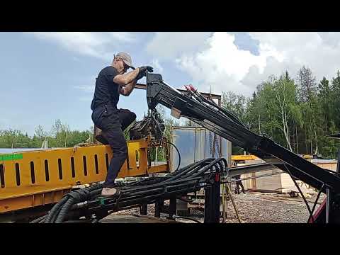 Видео: ЮТМ погрузочные работы.Стрела телескоп выручает