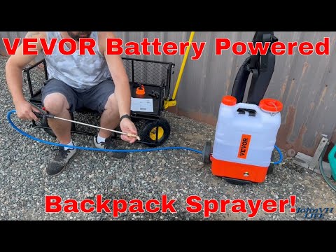 Видео: Обзор демонстрации аккумуляторного ранцевого опрыскивателя VEVOR с тележкой и распаковкой @vevor....
