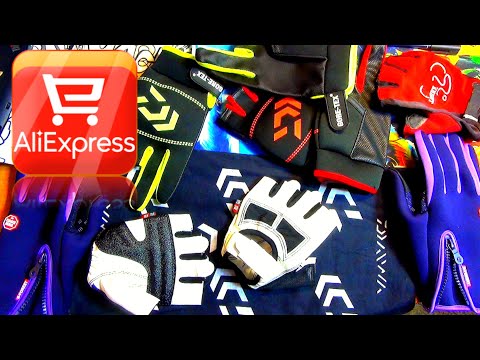 Видео: Перчатки для рыбалки, туризма и вело спорта, Baff с AliExpress