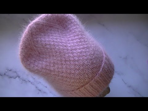 Видео: ШАПКА БИНИ ЖЕМЧУЖНЫМ УЗОРОМ ИЗ ПРЯЖИ ПУХ НОРКИ. КОМПЛЕКТ ШАПКА + ВАРЕЖКИ.