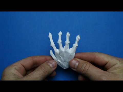 Видео: Как сделать руку из бумаги. Оригами рука