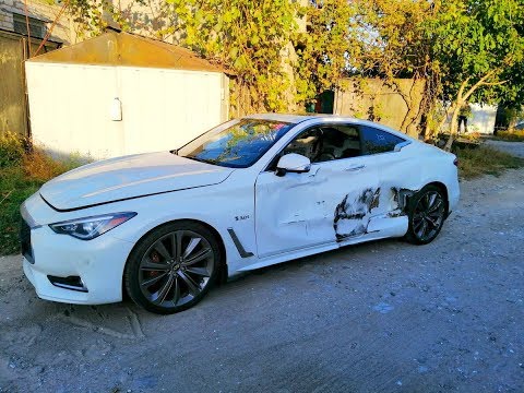 Видео: Infiniti Q60 S. Боковой с разрывом. Повреждения.