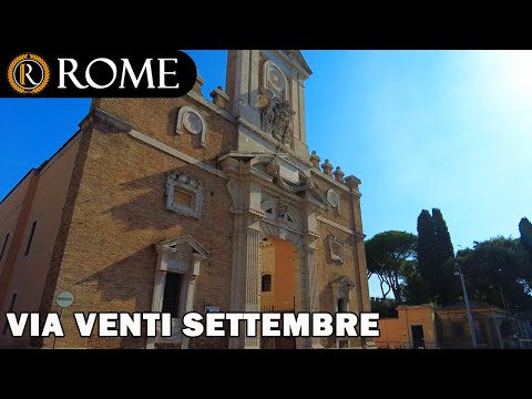 Видео: Экскурсия по Риму ➧ Via Venti Settembre [4K Ultra HD]