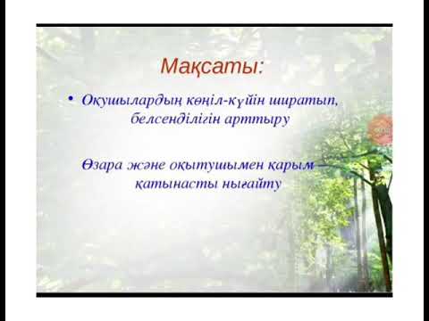 Видео: Сабақтағы сергіту сәттері. Әдіс-тәсілдер