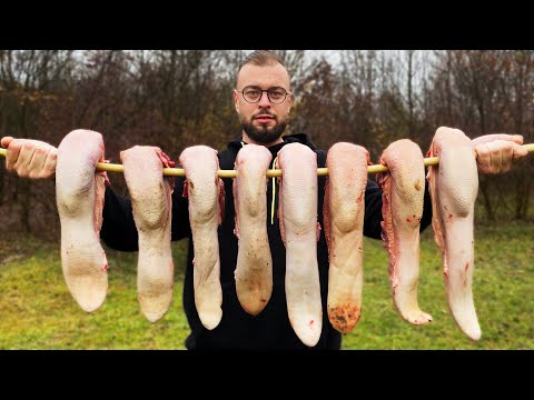 Видео: Говяжьи языки копченые в бочке. Редкий и дорогой деликатес.