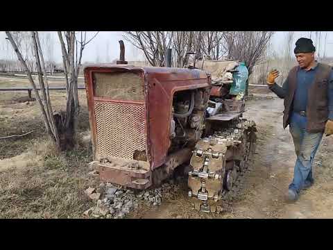 Видео: Старый гусеничный трактор KD-75b