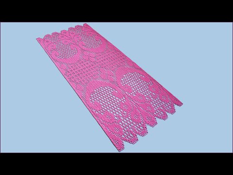 Видео: Филейная салфетка крючком. Часть 2.