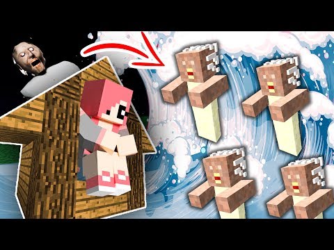 Видео: ЦУНАМИ ИЗ БАБУШКИ ГРЕННИ ПРОТИВ ДОМА В МАЙНКРАФТ